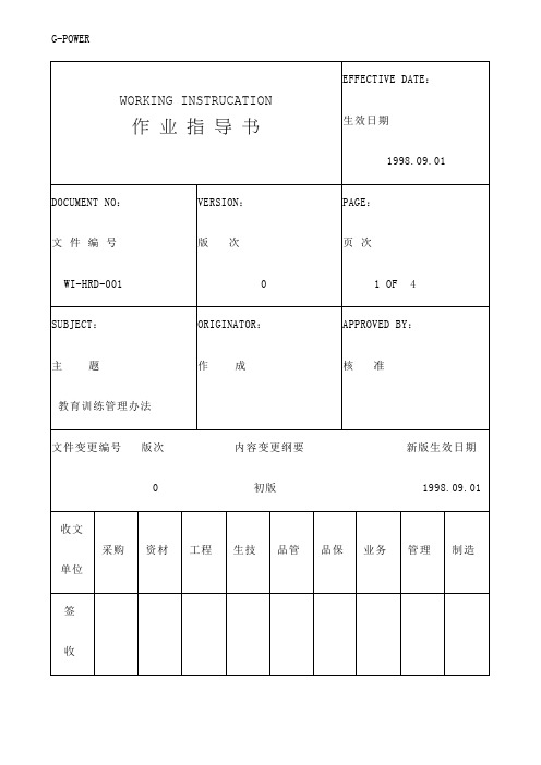 教育训练流程