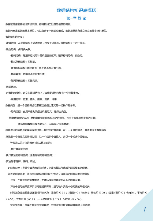 (word完整版)非常实用的数据结构知识点总结,推荐文档