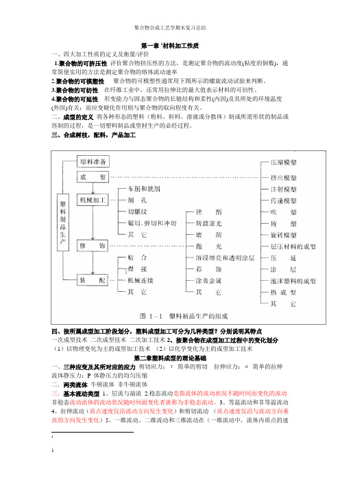 聚合物合成工艺学复习材料