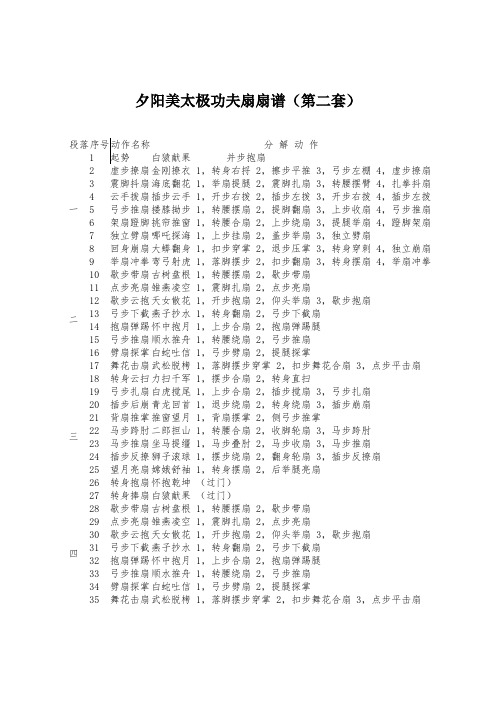 第二套太极功夫扇分解教学