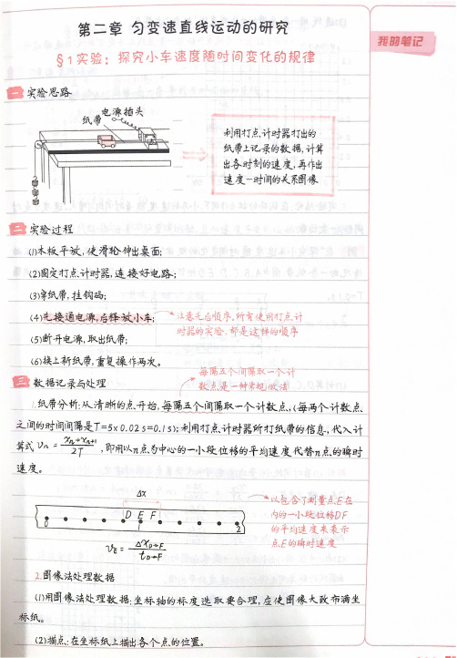 2020年10月29日高一物理必修一实验专题