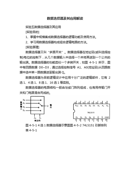 数据选择器及其应用解读