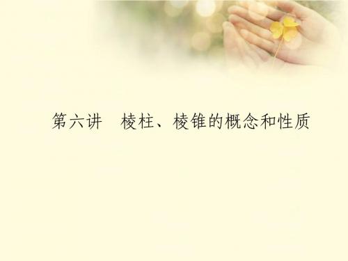 高考数学总复习 9.6棱柱、棱锥的概念和性质课件 人教版