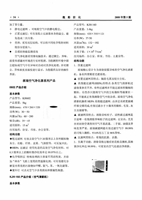 KJH-160产品介绍(空气清新机)