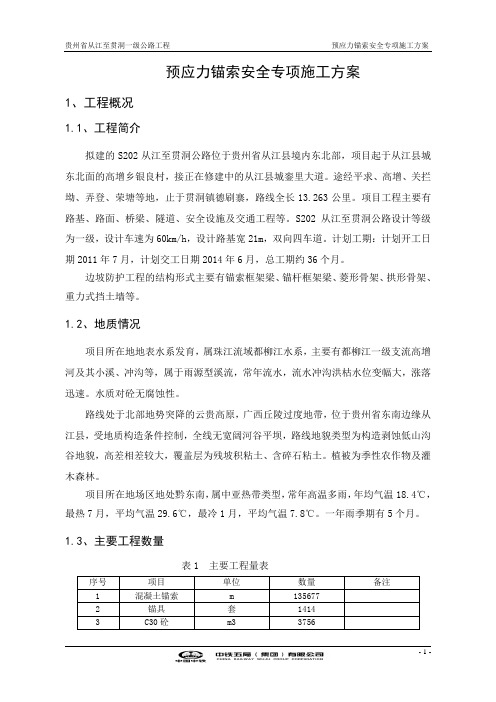 预应力锚索安全专项施工方案