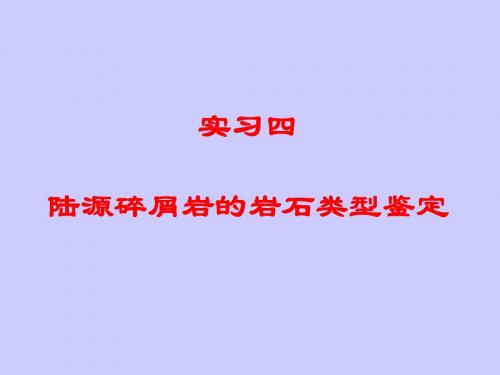 实习四陆源碎屑岩的岩石类型鉴定一