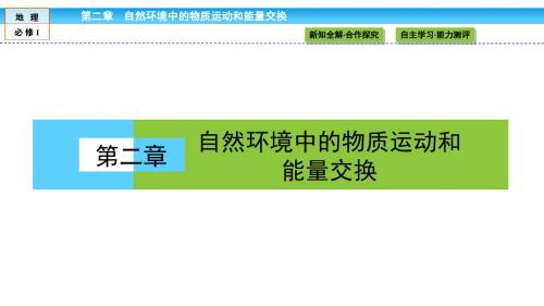 《金版新学案》2018-2019学年高中(湘教版 )地理必修1课件：第2章 自然环境中的物质运动和能量交换2.1