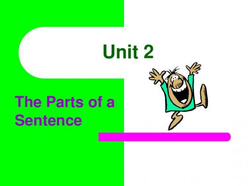 chapter2 The Parts of a Sentences