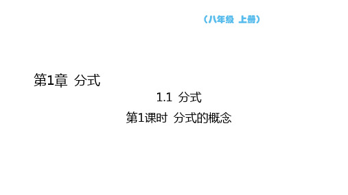 1.1+分式+第1课时+分式的概念+课件+2024-2025学年湘教版八年级数学上册