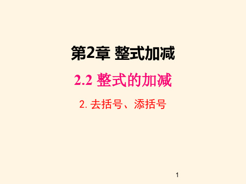 人教版七年级数学上册去括号、添括号