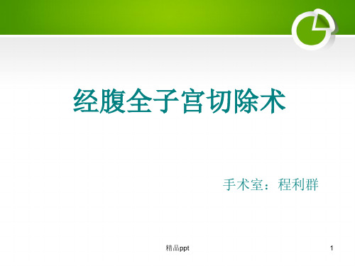 经腹全子宫切除术的手术配合ppt课件