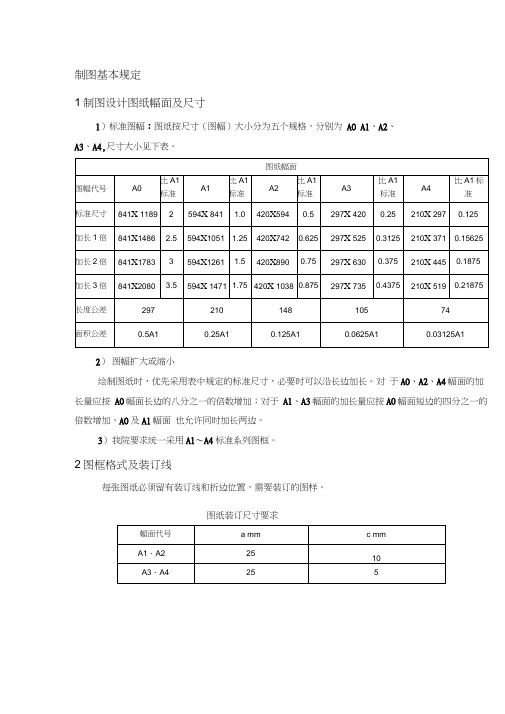 制图基本规定