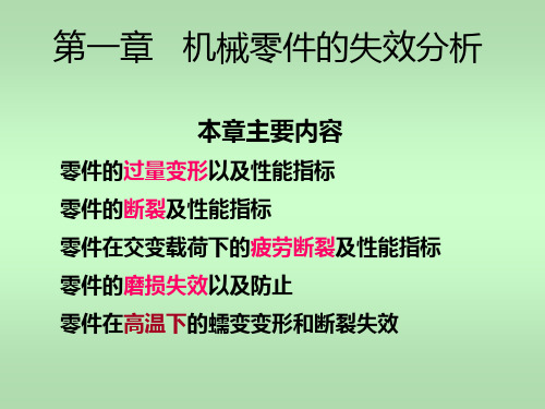 【材料课件】第一章机械零件的失效形式-1