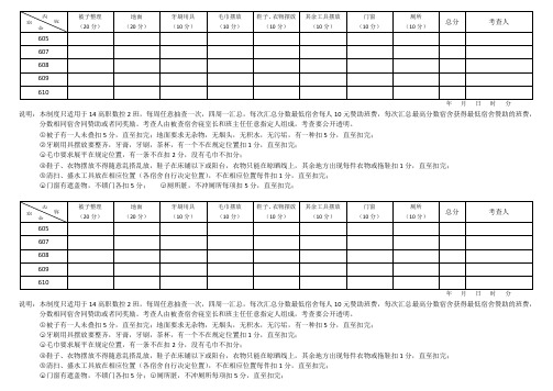 宿舍管理要求