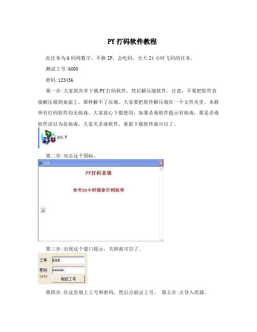 PY打码软件教程