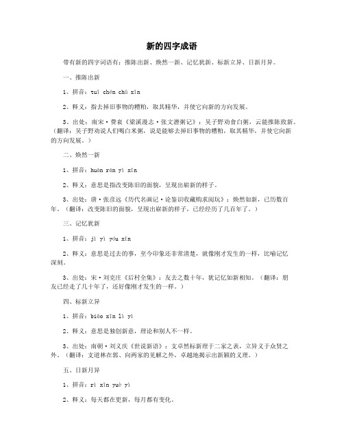新的四字成语