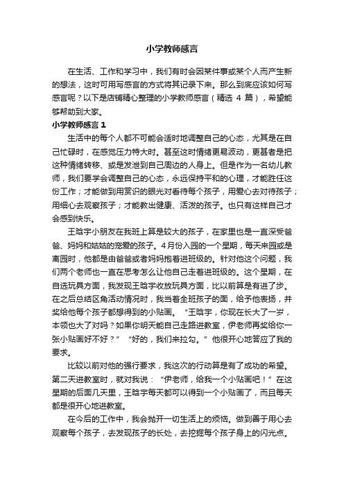 小学教师感言