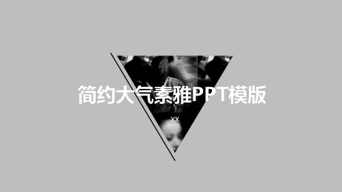 灰色简约大气素雅通用PPT模版