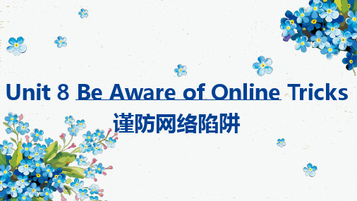 电子商务英语unit8 Be Aware of Online Tricks