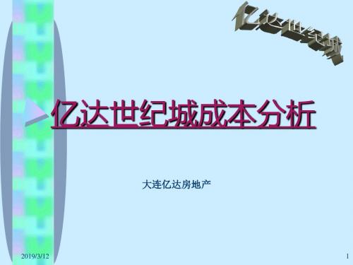 大连亿达世纪城成本分析 (2)-文档资料