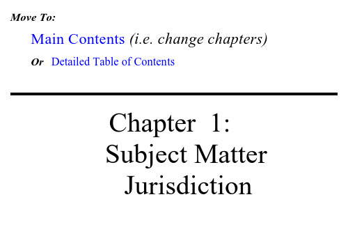 SubjectMatterJurisdiction