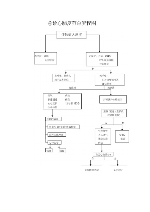 1、急诊心肺复苏总流程图