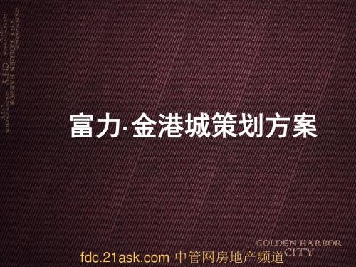 广州市富力金港城整合营销策划方案-文档资料