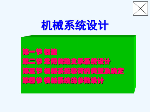 机电一体化系统设计机械系统设计