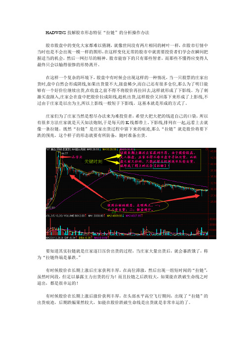 HADWINS浅谈股市形态特征“拉链”的判断、分析及操作方式