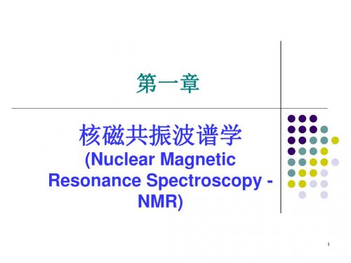 第一章 核磁共振波谱