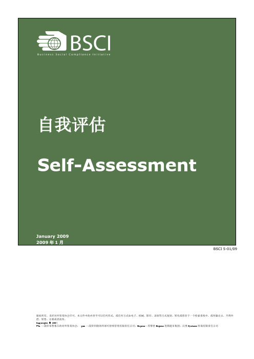 BSCI自我评估表(中英文版)