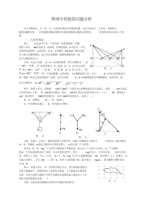 (完整版)高中物理学科二轮专题复习资料——物理中的极值