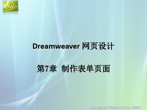 Dreamweaver_网页设计制作表单页面(PPT38页).pptx