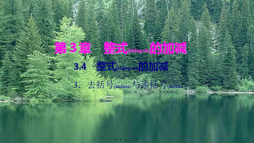 七年级数学上册 第3章 整式的加减 3.4 整式的加减 3去括号与添括号作业课件