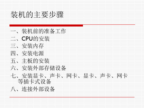 计算机组装ppt课件