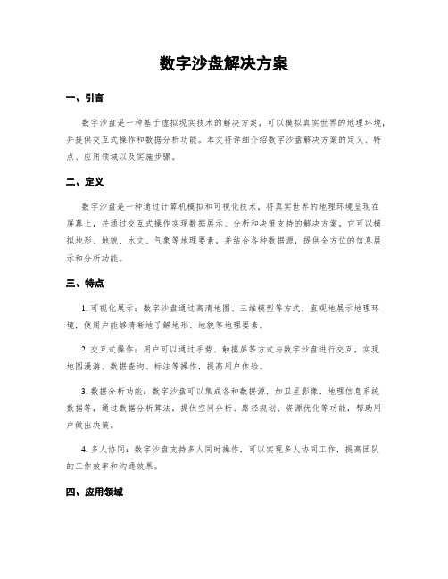 数字沙盘解决方案