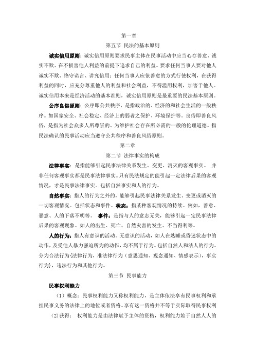 民法总论复习总结