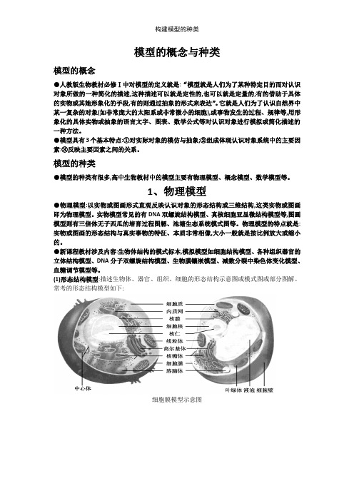 构建模型的种类