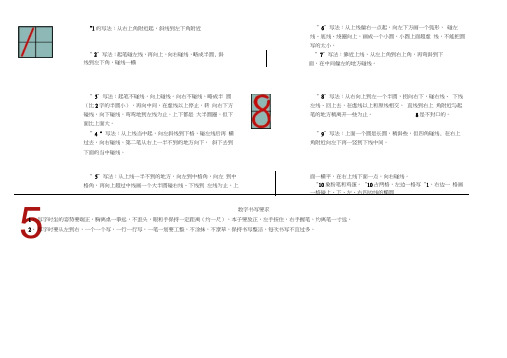 数字1-10的书写与描红-A4打印版