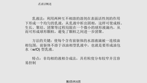 微乳液法制备纳米材料