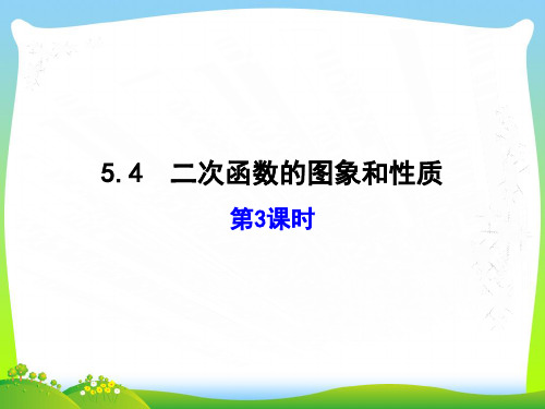 青岛版九年级数学下册第五章《二次函数的图象和性质(第3课时)》公开课课件