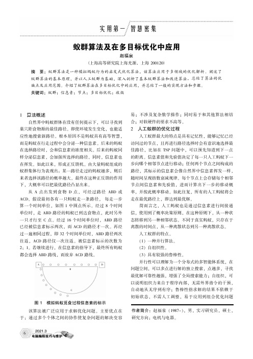 蚁群算法及在多目标优化中应用