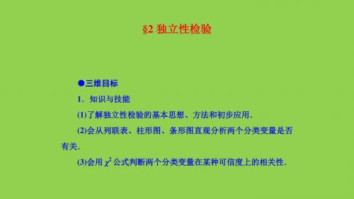 2018年高中数学北师大版选修2-3课件：§2独立性检验