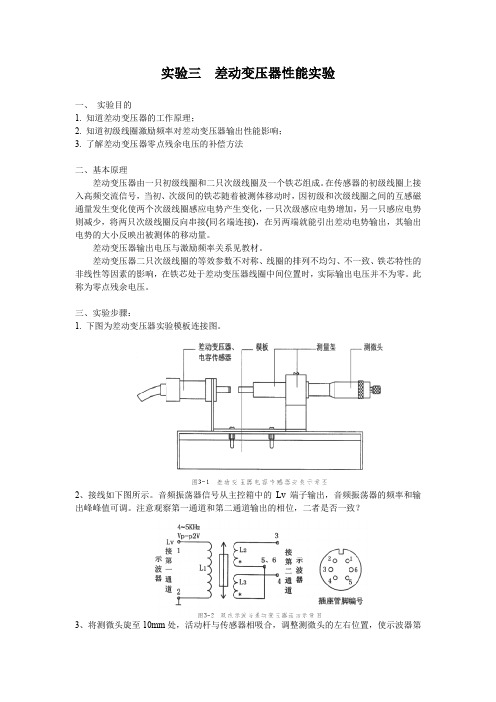 实验三  差动变压器性能实验1