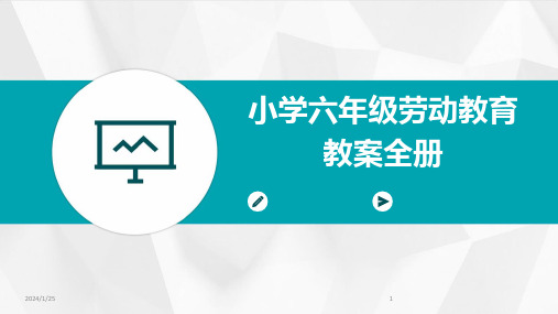 小学六年级劳动教育教案全册(2024)