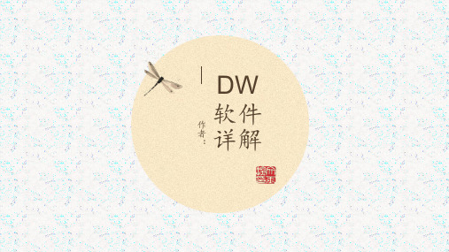 DW软件如何使用