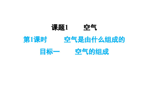 2020-2021学年九年级化学人教版上册同步练习课件：2.1.1空气是由什么组成的