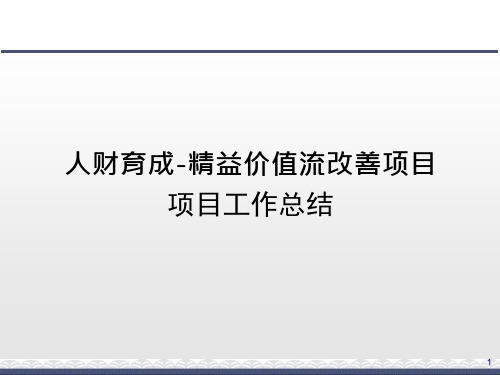 精益改善总项目总结