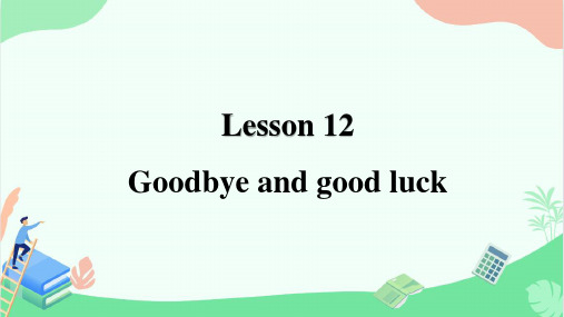 英语新概念2  Lesson12 Goodbye and good luck 同步教学课件