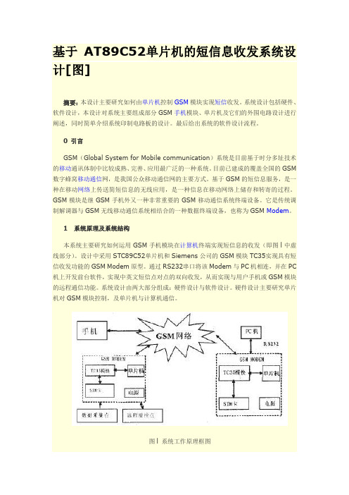 基于AT89C52单片机的短信息收发系统设计